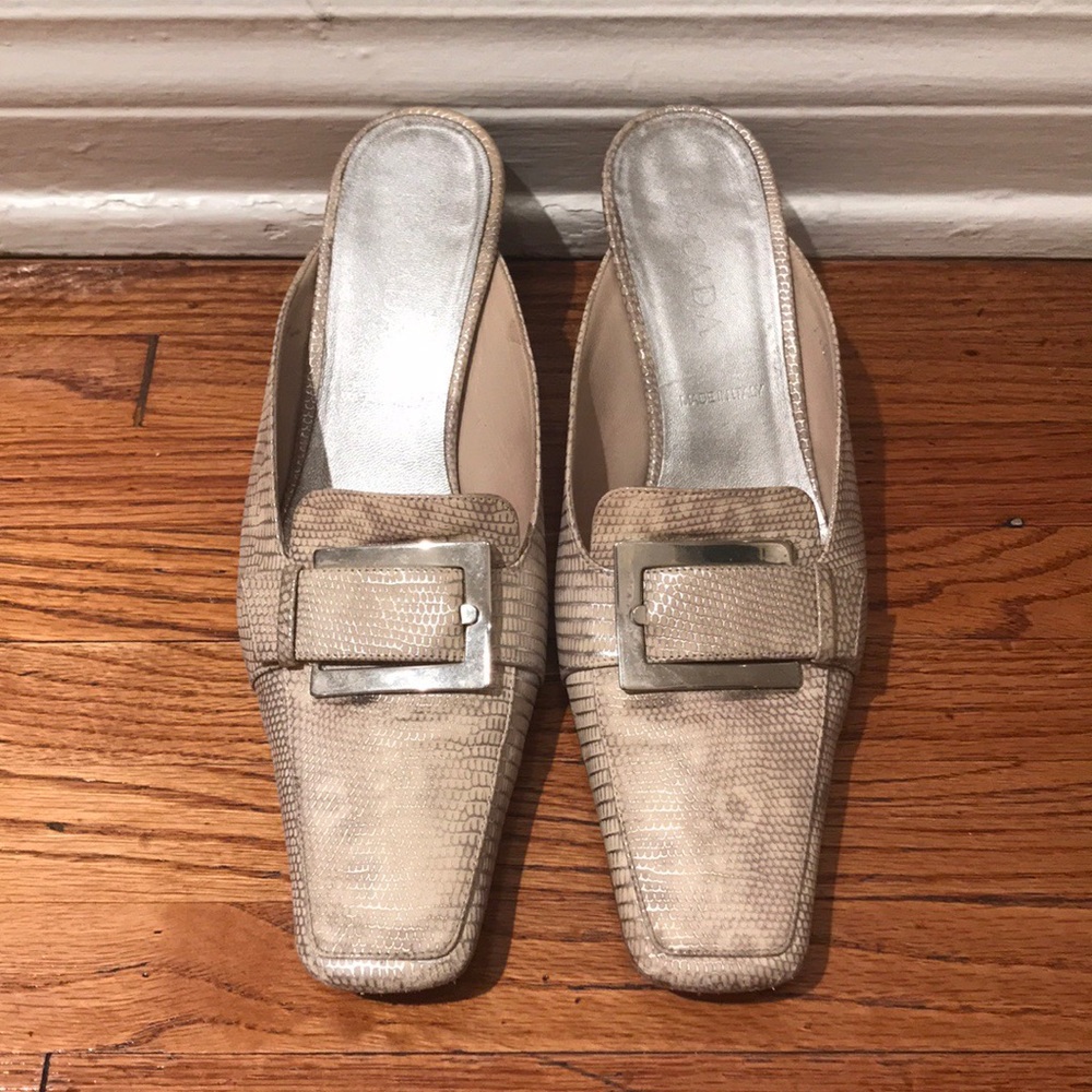 Vintage Square Toe Escada Mules